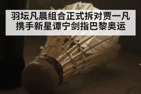 羽坛凡晨组合正式拆对贾一凡携手新星谭宁剑指巴黎奥运